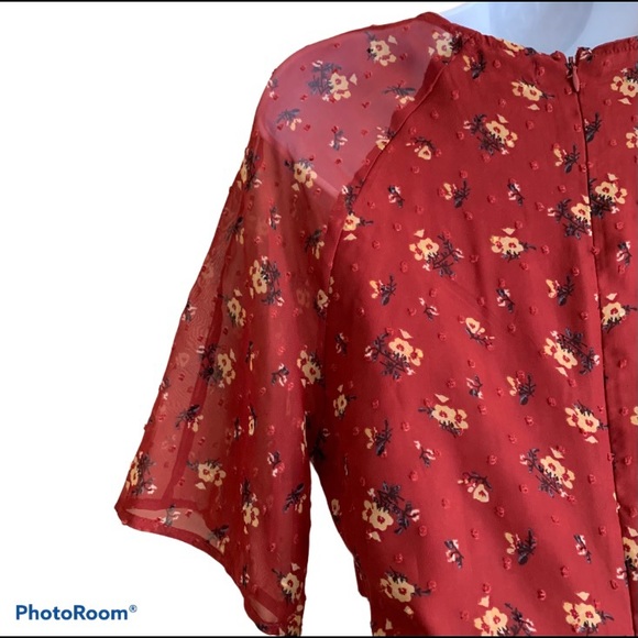 Love Fire Brick Red Fit and Flare Mini Dress - Picture 11 of 13